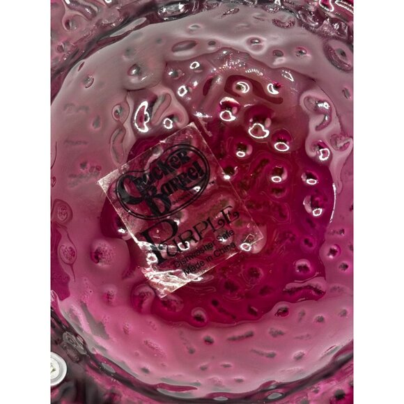 Cracker Barrel Vintage Purple textured Glass Candy Dish - Picture 6 of 6